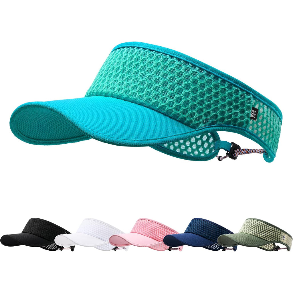 Ausflug Sun Visor Hat Men Women - Wide Brim Quick Dry Adjustable Cap, Lightweight For Golf Tennis Pickleball Beach