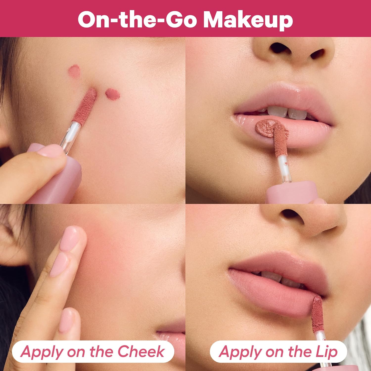 COLORGRAM NUDE BLUR TINT 02 CHARMING PINK | K-Beauty Makeup, Soft-Focus Matte Lip Stain, 2-in-1 Lip & Cheek