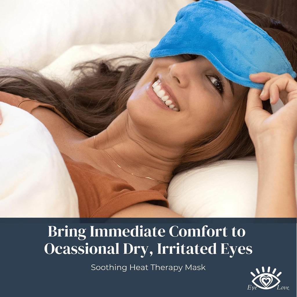 Eye Love Heated Eye Mask - Moist Heat Compress For Irritated And Occasional Dry Eyes – Hot Or Cold – Removable Washable Cover