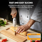 Electric Knife For Meat Slicing, Turkey, Carving Meat, Bread & More | Ergonomic Handle + 2 Carving Reciprocating Stainless Steel Blades And Serving Fork Included, 6 Foot Cord