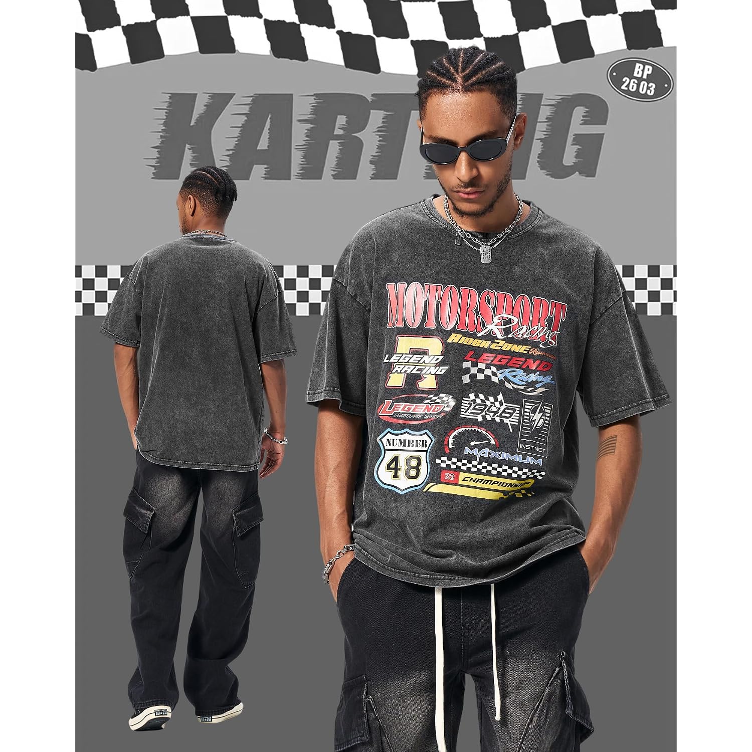 Graphic Tees Acid Washed Y2K Vintage Streetwear Cotton Short Sleeve T-Shirt Tops For Men Women