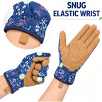 Womens Gardening Weeding Working Gloves, Leather Garden Glove For Women Thorn Proof No Stab For Digging, Planting,Pruning