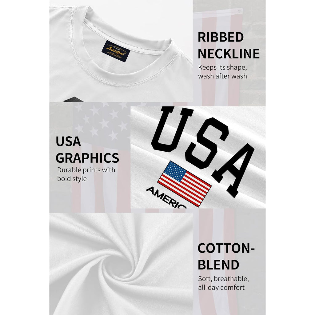 Mainfini Men American Flag Tank Top Muscle Graphic Gym Workout Usa Sleeveless Tee Shirts (S-3Xl)