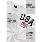 Mainfini Men American Flag Tank Top Muscle Graphic Gym Workout Usa Sleeveless Tee Shirts (S-3Xl)