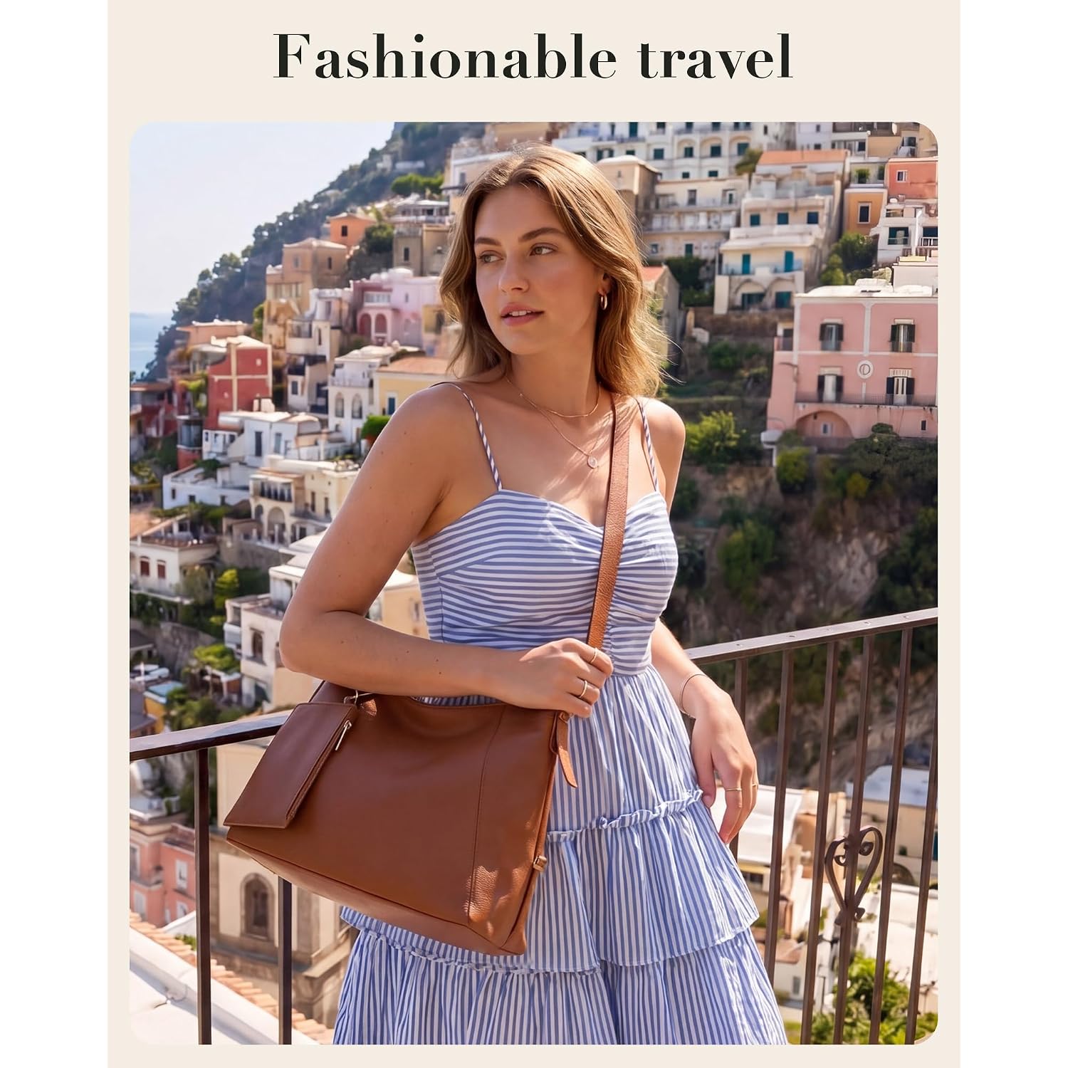 Missnine Hobo Bag For Women Pu Leather Purses, Multi-Pocket Crossbody Handbags With Zipper,Shoulder Bags Tote Purse