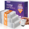 18-Pack Vacuum Bags For Travel With Rechargeable Pump, Compression Packing Bags For Carry-On Luggage & Suitcase, Vacuum Seal Bags For Clothing, 3 Sizes For Travel & Home Storage