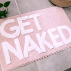 Get Naked Bath Mat Pink - Blush Bathroom Rugs - Bath Mat - 31" X 20"