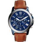 Fossil Men'S Watch, Grant Quartz Stainless Steel Chronograph Watch For Men
