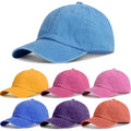 7 Pieces Unisex Vintage Washed Distressed Baseball Hat Baseball Cap Twill Adjustable Dad Hat