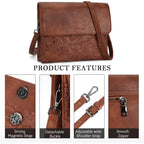 Small Crossbody Bags For Women, Vegan Leather Cell Phone Purse With Adjustable Strap