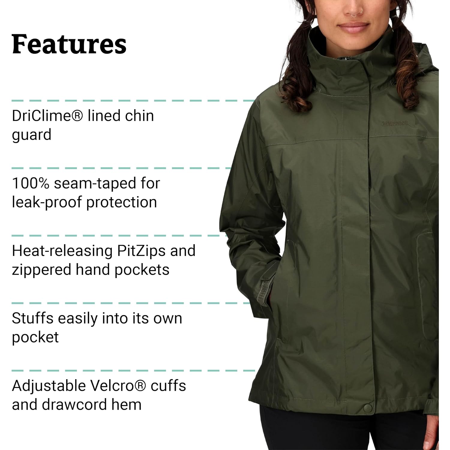 Marmot Women'S Precip Lightweight Waterproof Rain Jacket