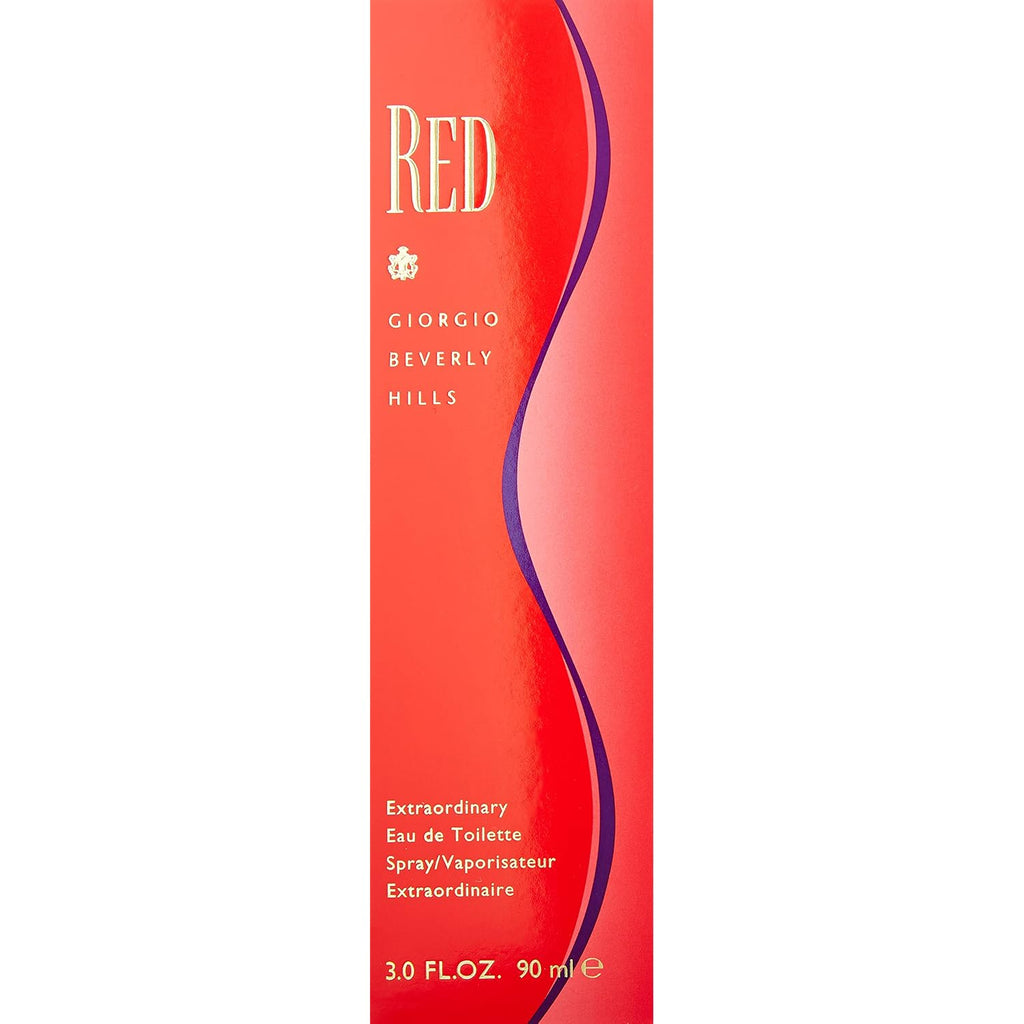 Giorgio Beverly Hills Red Perfume For Women, Eau De Toilette Edt Spray, 3 Fl Oz