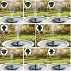 Mademax 1W Solar Bird Bath Fountain Pump, Solar Fountain, Free Standing Floating Solar Powered Water Fountain Pump For Bird Bath, Garden, Pond, Pool, Outdoor