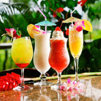 Alink 50 Umbrella Parasol Drinking Straws, Hawaiian Beach Cocktail Luau Party Decorations Supplies