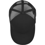 Gelante Mesh Trucker Baseball Cap Snapback Hat Structured Front Panel Black