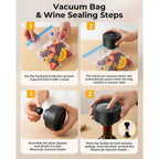 Electric Mason Jar Vacuum Sealer Kit With Auto-Stop, 1200Mah Cordless Jar Vacuum Sealer For Wide & Regular Mouth Mason Jars, Portable Automatic Vacuum Sealer With 10 Lids & 2 Vacuum Bags