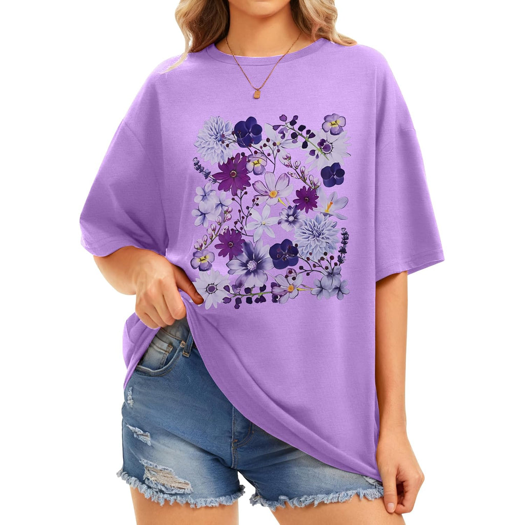Womens Oversized T Shirts Loose Fit Graphic Tees Summer Casual Short Sleeve Tops 2026