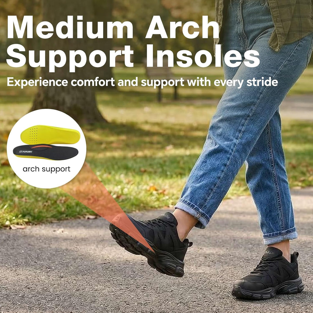 Steel Toe Shoes For Men & Women Work Shoes Women Safety Toe Sneakers Unisex | Lightweight,Breathable,Arch Fit,Comfortable,Construction,Manufacturing,Garden,Garage,Running,Factory,Plant