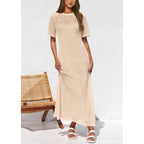 Prettygarden Womens Eyelet Cover Up Dress 2026 Summer Vacation Resort Maxi Dresses Beach Short Sleeve Hollow Out Sundress