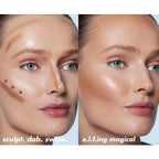 E.L.F. Halo Glow Contour Beauty Wand, Liquid Contour Wand For A Naturally Sculpted Look, Buildable Formula, Vegan & Cruelty-Free, Light/Medium