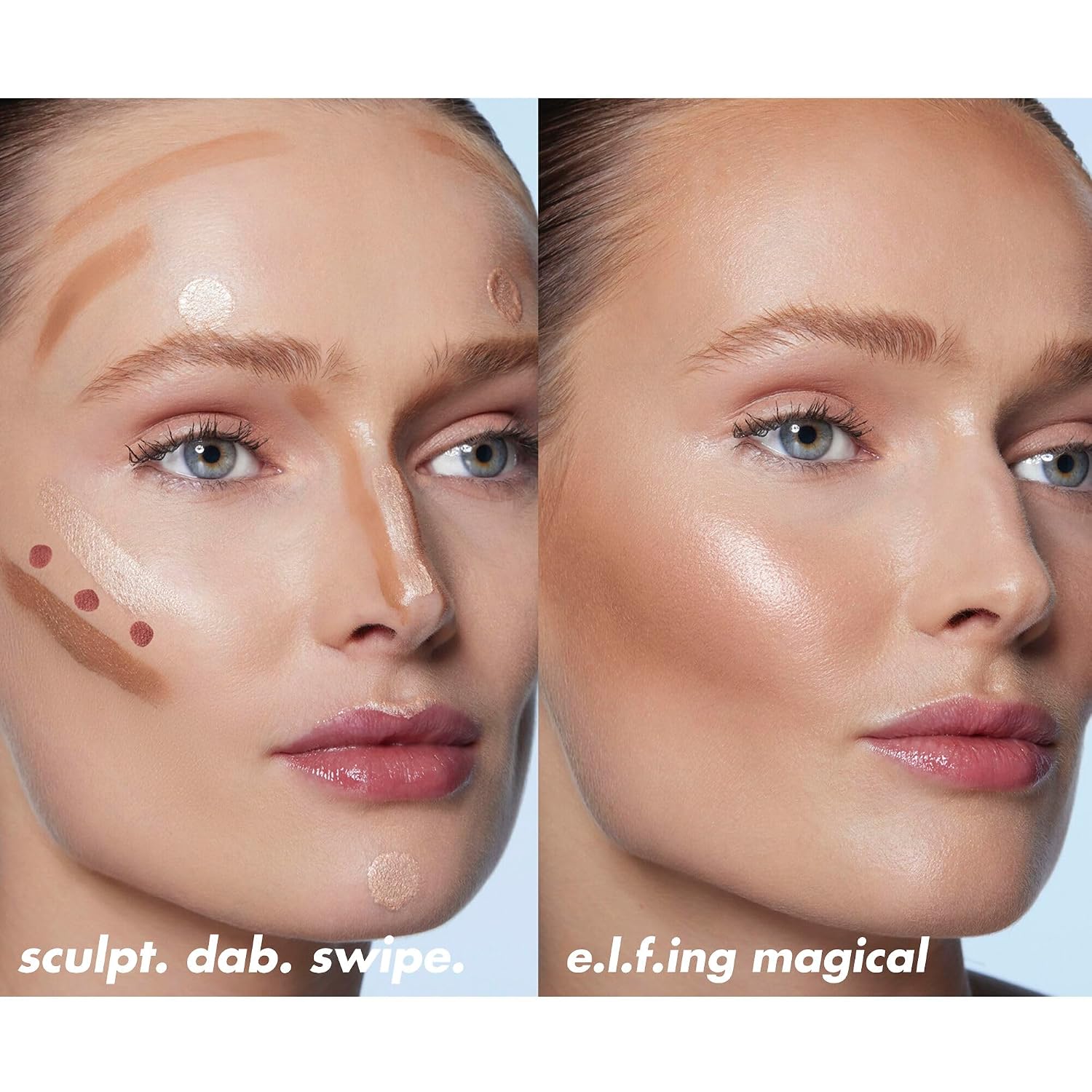 E.L.F. Halo Glow Contour Beauty Wand, Liquid Contour Wand For A Naturally Sculpted Look, Buildable Formula, Vegan & Cruelty-Free, Light/Medium