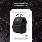 Cascade Standard Backpack, 21L, Black | Weatherproof Construction, Perfect For Daily Use And Travel, Padded Laptop Sleeve And Adjustable Straps