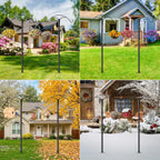 85 Inch Shepherds Hooks For Outdoor,Heavy Duty Shepherds Hooks For Outdoor With 5 Prong Base, Adjustable Stand Hanger For Garden Plant, Hummingbird Feeder, Lantern, Hanging Wedding Decor (2 Pack)