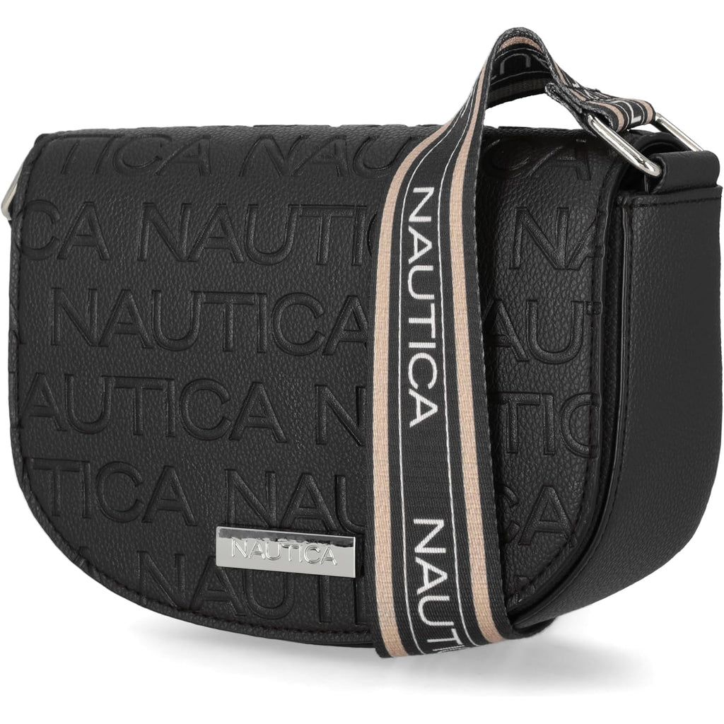 Nautica Delray Flap Crossbody Purse Womens Shoulder Bag, Magnetic Snap Closure Pocket, Small Travel Handbag, Adjustable Strap