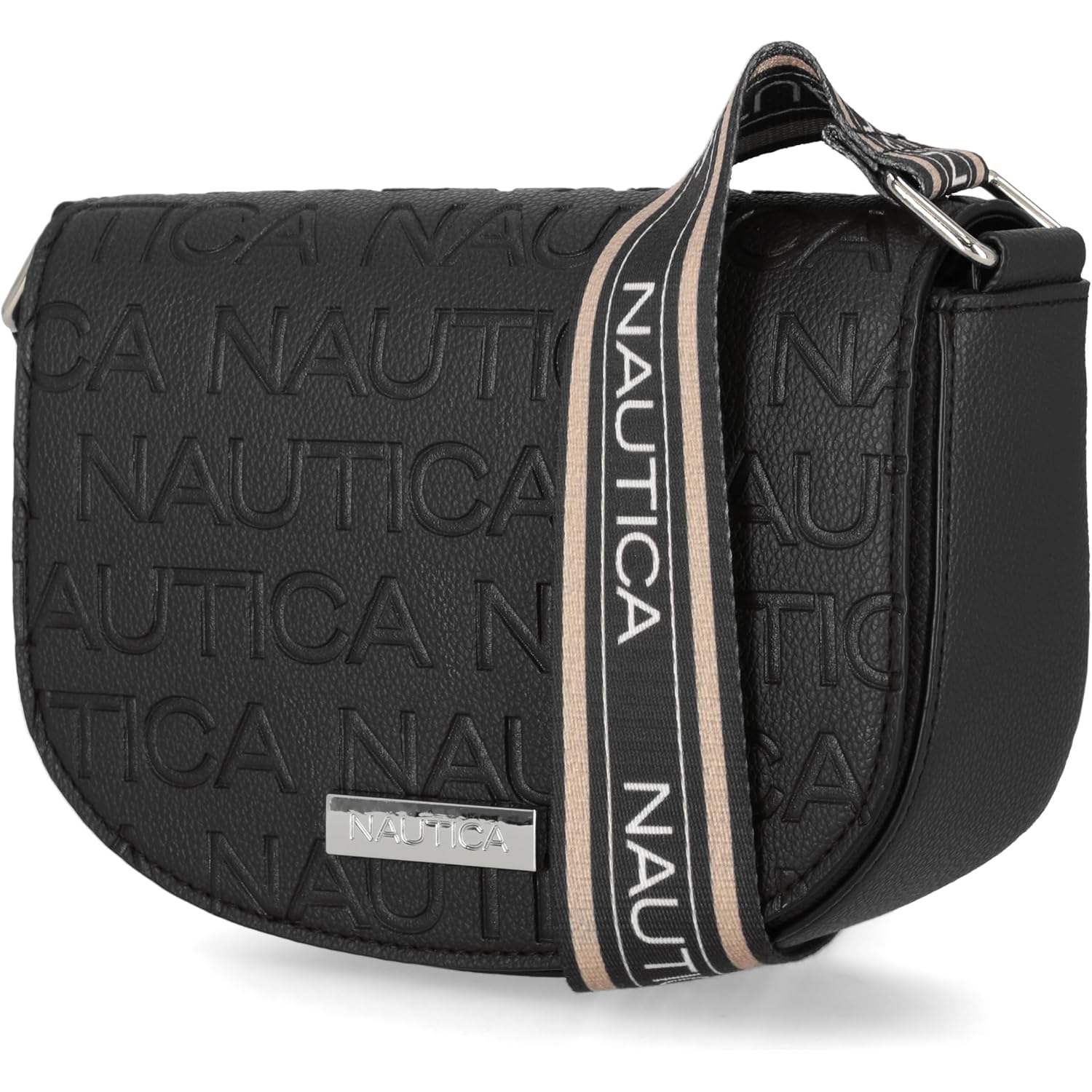 Nautica Delray Flap Crossbody Purse Womens Shoulder Bag, Magnetic Snap Closure Pocket, Small Travel Handbag, Adjustable Strap