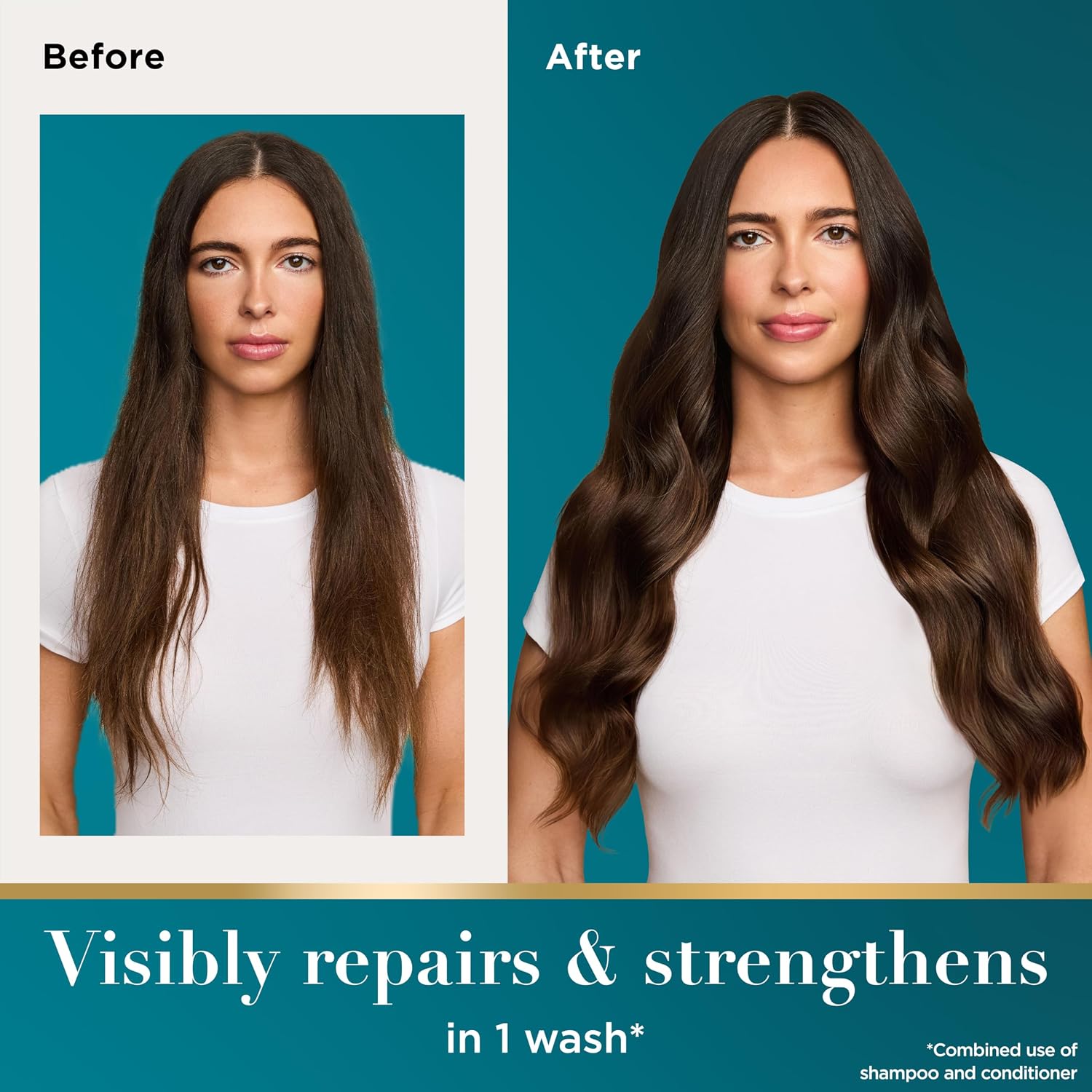 Ogx Renewing + Argan Oil Of Morocco Shampoo & Conditioner Set, Damage Repairing Shampoo & Conditioner Helps Strengthen & Repair Dry, Damaged Hair, Sulfate-Free Surfactants, 13 Fl. Oz, 2 Pack