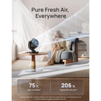 Dreo Fan For Bedroom, 13-Inch Oscillating Table Air Circulator Fan For Whole Room, 120° Tilt Adjustment, 25Db Ultra-Quiet, 75Ft Powerful Airflow, 4 Speeds Desk Fans With Remote For Home, Office