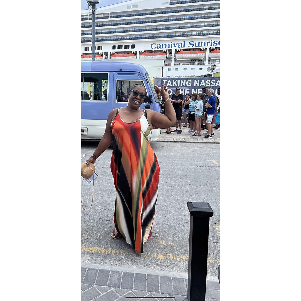 Besscops Summer Maxi Dresses For Women 2026 Plus Size Sundresses Casual Fashion Sleeveless Loose Long Sexy Dress With Pockets