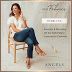 Angels Forever Young Women's 360 Sculpt 5" and 7" Inseam Mid Thigh Denim Shorts, Sizes 6-16