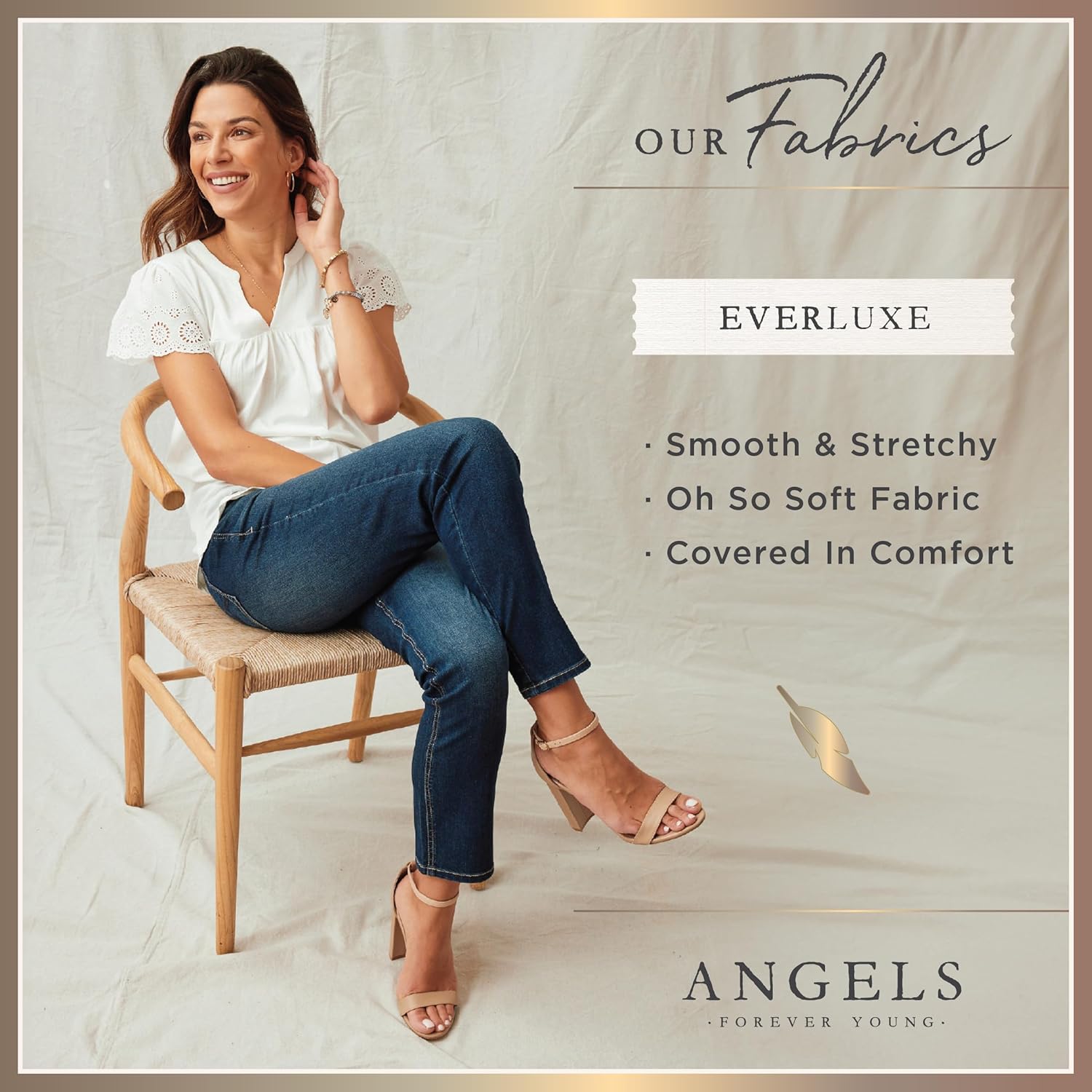 Angels Forever Young Women's 360 Sculpt 5" and 7" Inseam Mid Thigh Denim Shorts, Sizes 6-16