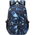 Kids School Backpack For Boys Girls Ages 6-8 8-10 10-12 Elementary Middle School Book Bags With Laptop Compartment Mochilas Escolares Para Niños Niñas De 8 10 12 Años (Blue, Geometric)