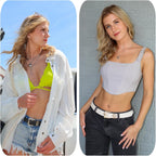 UnFader Pack 3 Women Belts for Jeans Pants, Fashion Gold Buckle Leather Belts
