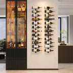X-Cosrack 12 Bottle Wall-Mounted Wine Rack, Detachable Storage Organizer Used As One Or Four, Diy Wall Hanging Bottle Holder, For Dining Room, Bar, Wine Cellar