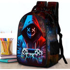 Boys Backpack With Lunch Box And Pencil Case, 3Pcs Gamer Backpack For Boys Teens, 17 Inch Large Capacity
