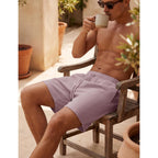 Tacvasen Men'S Corduroy Casual Shorts 6" Inseam For Summer Beach Vacation | Elastic Waist,Drawstring,Pockets,Corduroy Texture,Casual Fit 6 Inch Inseam,Lightweight Shorts For Summer Beach,Soft Lounging