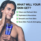 Skin Care For Men,Hydrate,Firm,Anti-Aging & Wrinkle Facial Face Routine Kit | Mens Skin Care Kit Gift Set Birthday Valentines Christmas Gifts Baskets For Young Men Him Teen Boy Boyfriend