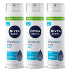 NIVEA MEN Sensitive Cool Shave Gel for Sensitive Skin, Alcohol Free Shaving Gel with Chamomile Extract, 7 Oz Can, Pack of 3