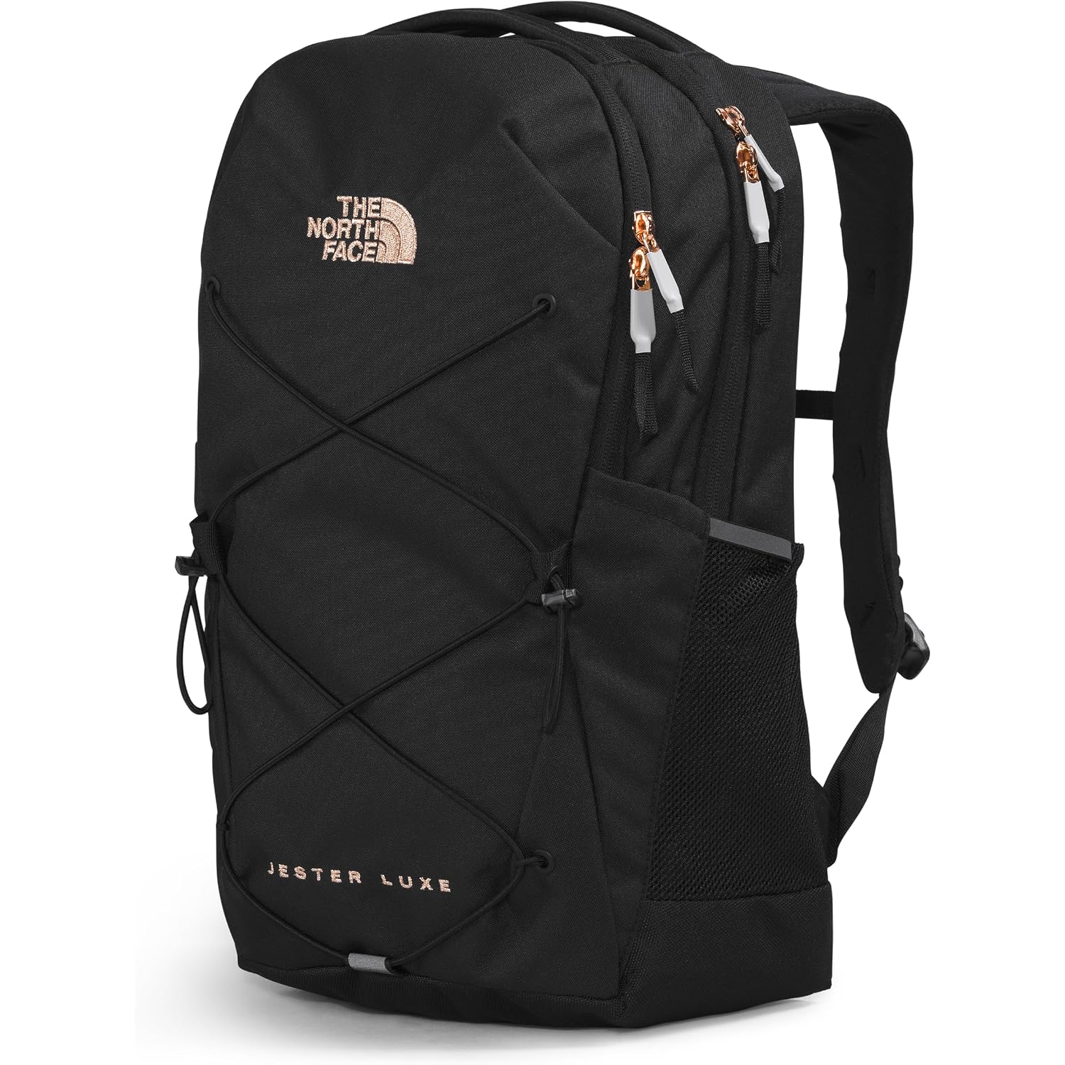Thenorthface Women'S Jester Luxe Everyday Laptop Backpack, Tnf Black/Burnt Coral Metallic, One Size