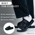 Draco Dracoslides Original Slides For Men And Women, Made From Silk With Adjustable Straps For Wide/Narrow Feet, Sandals With Arch Support & Slip Resistant, Men & Women Footwear
