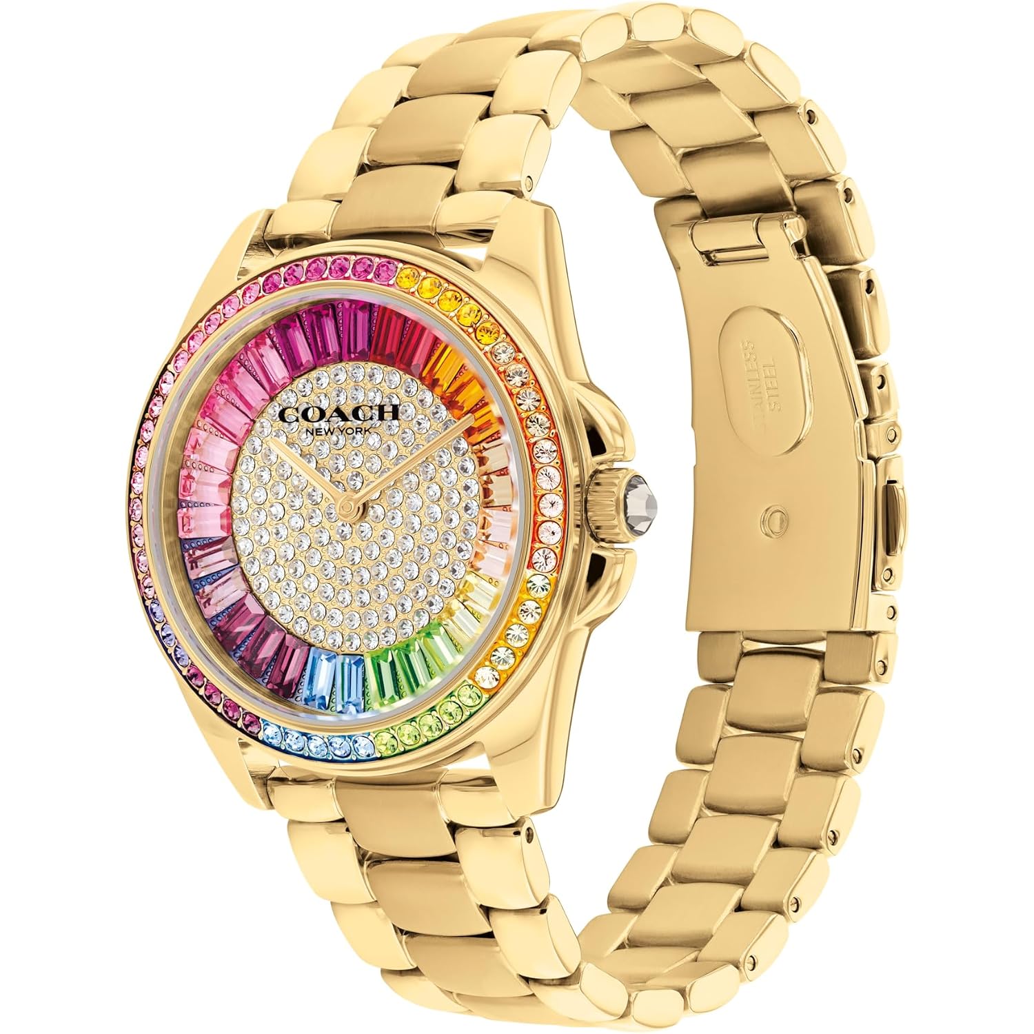 Coach Greyson Women'S Watch - 3H Dial With Signature C Link Bracelet And Crystal Bezel - Water Resistant 3 Atm/30 Meters - Premium Fashion Timepiece For Everyday Style - 36Mm