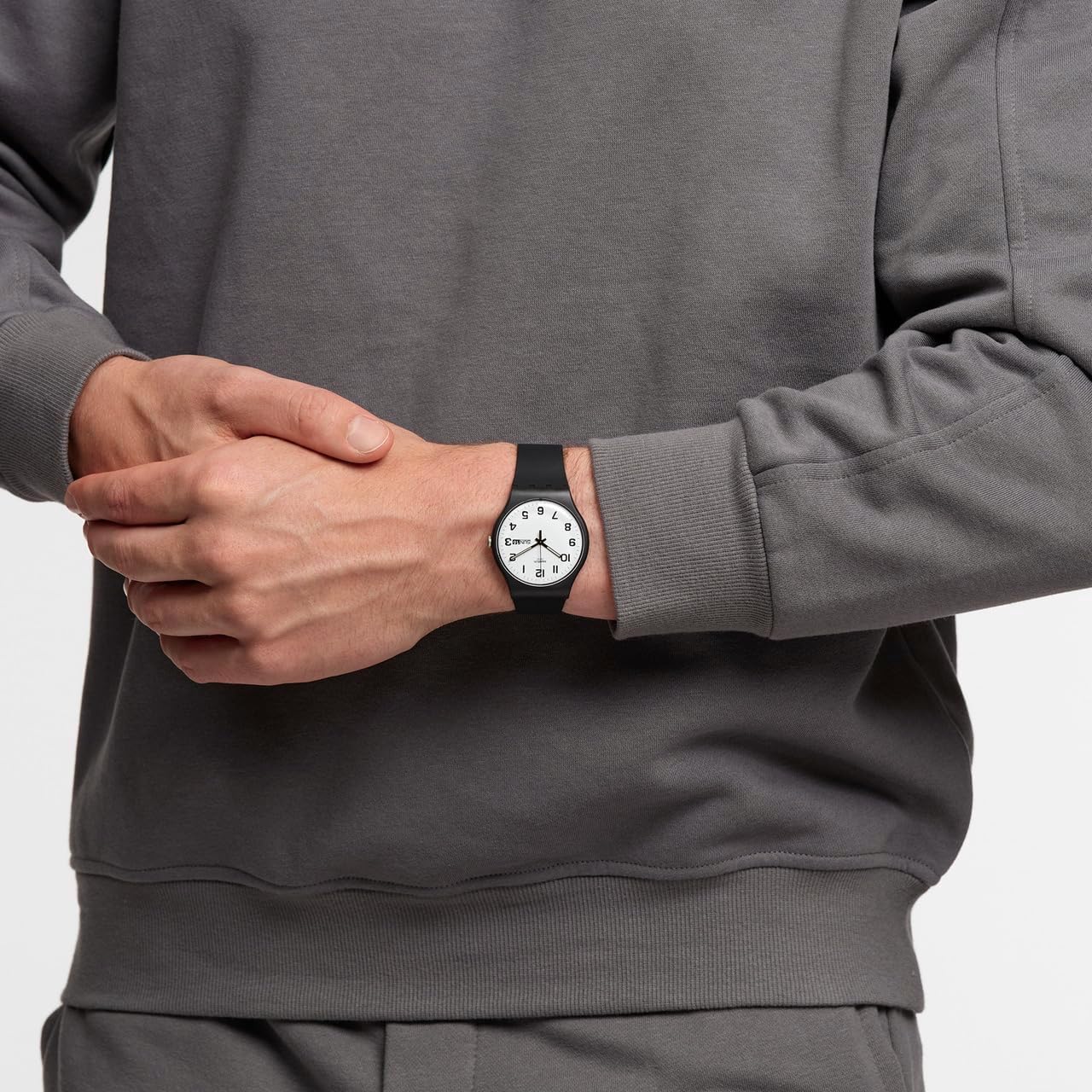 Swatch New Gent Biosourced Unisex Watch Casual Polymer Black Quartz Waterproof Twice Again