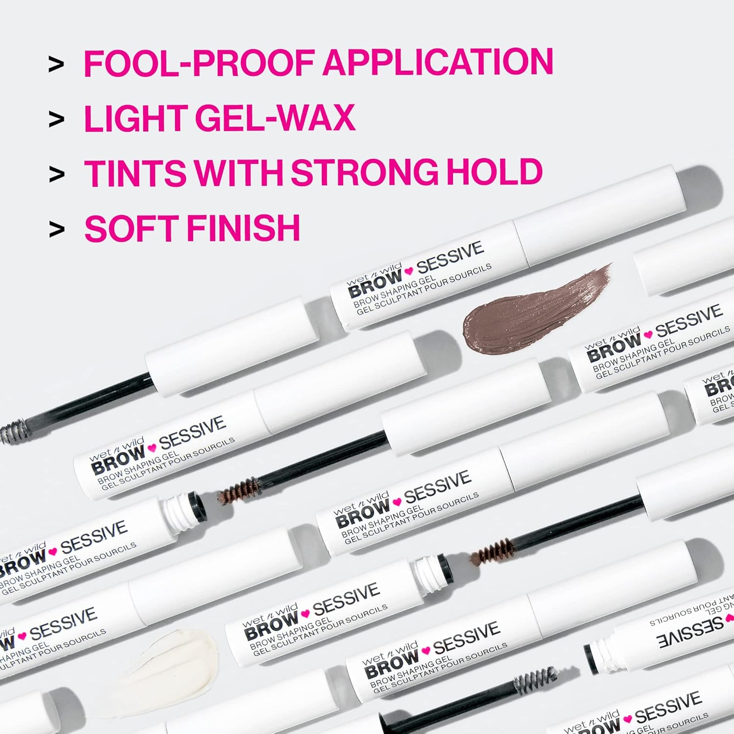 wet n wild Brow-Sessive Eyebrow Shaping Makeup Gel Brown