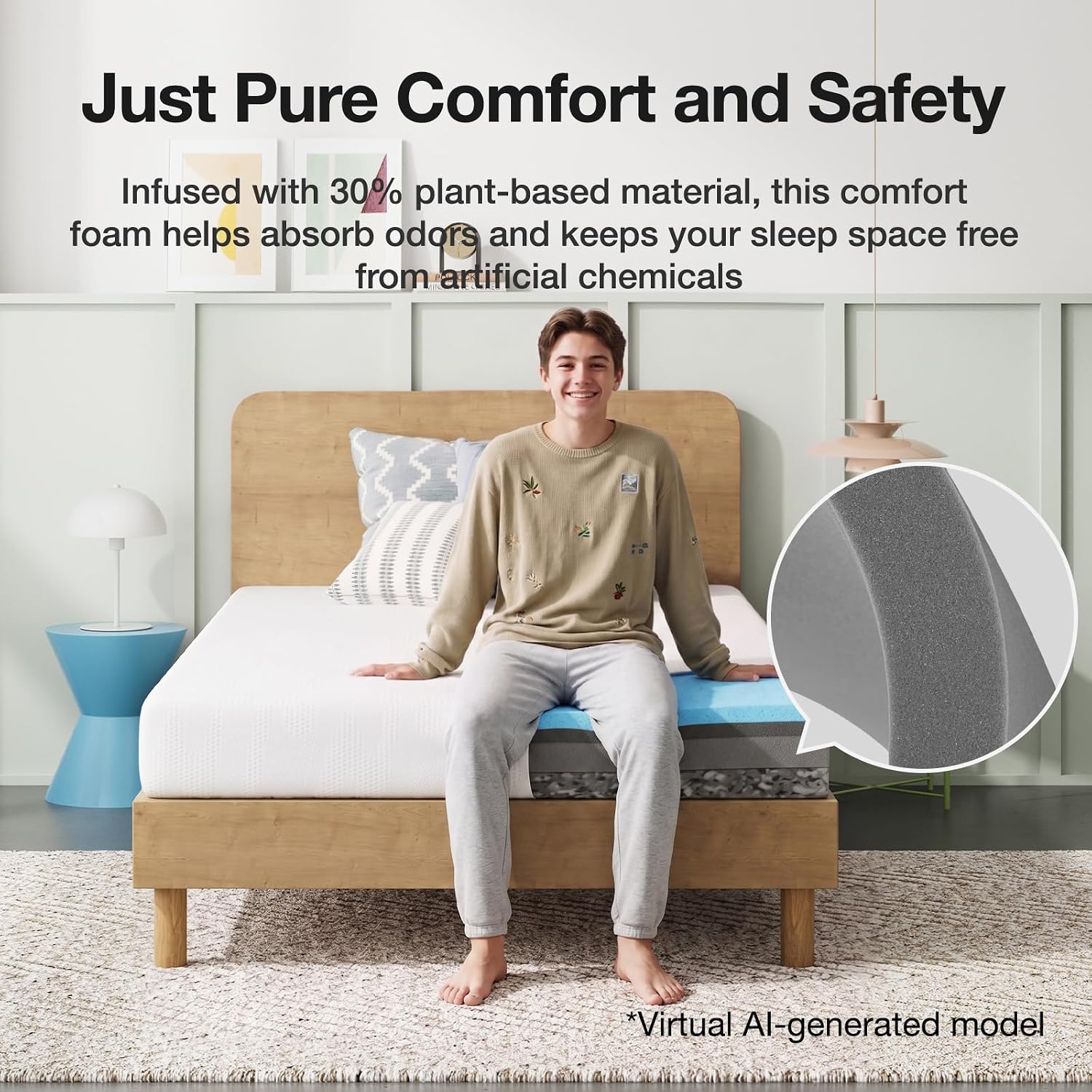 Novilla Twin Mattress, 6 Inch Twin Bed Mattress, Gel Memory Foam Mattresses For Cooling Night Sleep & Pressure Relief, Certipur-Us Certified