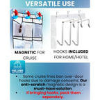 Magnetic Cruise Organizer | 15 Large Durable Pockets, Shoe Over The Door Organizer For Cruise, 3-Strong Anti-Scratch Magnets, Cruise Essentials 2026