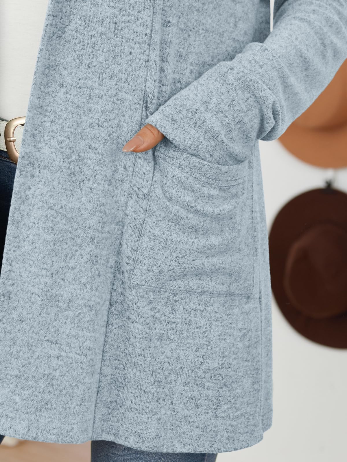 LILLUSORY Cardigan for Women Lightweight Cardigans Fall Fashion Outfits | Open Front Long Cardigan with Pockets, Business Casual Travel Outfits