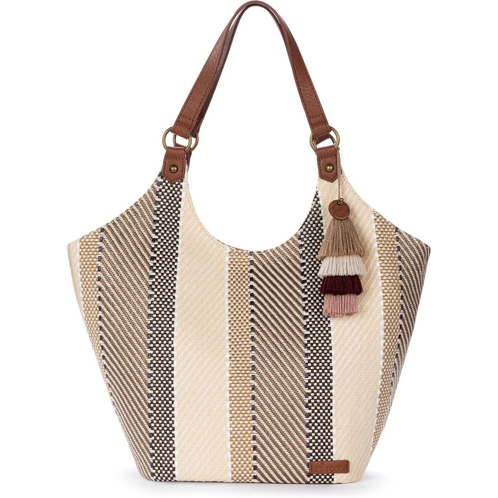 Sakroots The Sak Roma Shopper Shoulder Bag Large Purse & Tote Bag with Double Straps & Zipper Pockets for Everyday & Travel